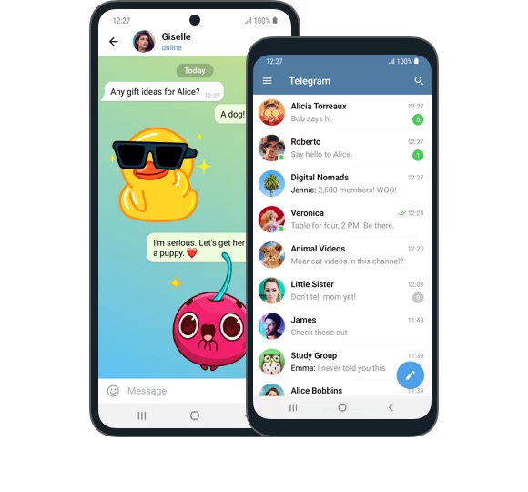 Telegram Android 中文版本界面截图 - 安卓手机聊天与消息列表